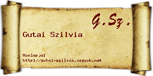 Gutai Szilvia névjegykártya
